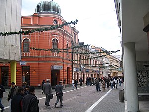 Gospodska ulica - en populär gågata i Banja Luka.