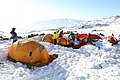 Image 18Winter campers bivouaced in the snow (from Mountaineering)