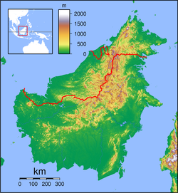 Kotawaringin Barat yang terletak di Borneo