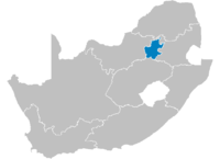 Location of Gauteng.