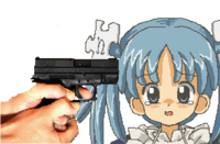 Wikipe-tan with a gun to her head