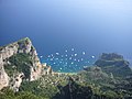 Veduta di Cala Ventroso dalla sommità del monte Solaro