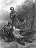 19th century illustration of Warwick's death as depicted in Shakespeare's Henry VI, Part 3, Act 5, Scene III