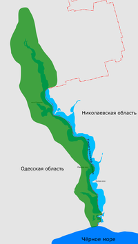 Територія парку позначена зеленим кольором