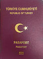 Couverture d'un passeport turc