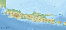 Map showing the location of Mount Gede Pangrango National Park