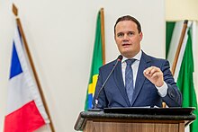 Júlio Pinheiro, político brasileiro, discursando na tribuna da Câmara Municipal de Amargosa - BA