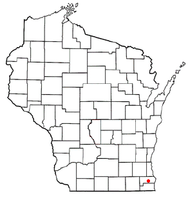 Location of Yorkville, Wisconsin