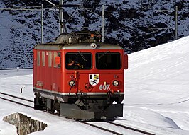 Ge 607 op 17 januari 2008 bij Bergün