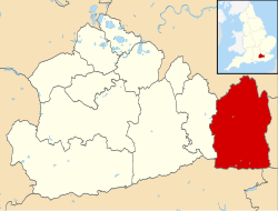 Tandridge shown within Surrey