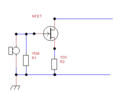 Schema elettrico dell'amplificatore del microfono electret