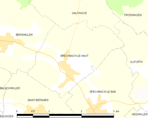 Poziția localității Spechbach-le-Haut