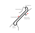 Start-und-Ziel-Schleife/Betonschleife im Detail mit Start- und Zielgerade