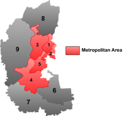 Location of Longfeng ("2") within Daqing City