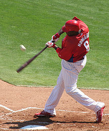 Ryan Howard swinging at the plate