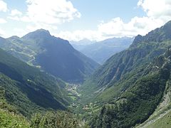 Valbondione, en el parque de los Alpes de Bérgamo