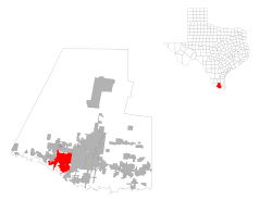 Location of Mission, Texas