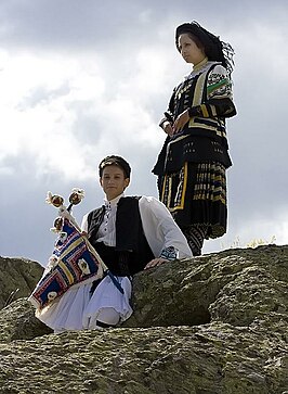 Kinderen van Sarakatsani-afkomst in Kotel, Bulgarije