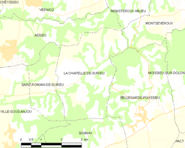 Mapa obce La Chapelle-de-Surieu