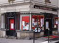 * Nomination: Previously unassessed, the picture of an old traditional "cabaret" in Paris ("la Vieille Grille" means "the old grid", as you can see...)--Jebulon 10:42, 16 March 2013 (UTC) * Review  Comment It looks slightly tilted (CW), see the electrical wire on the left. Or is the building just slanted? --Jastrow 15:43, 16 March 2013 (UTC)