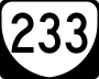 State Route 233 marker