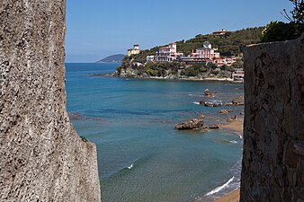 View from the staircase leading to the Quercetano Bay