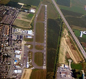 L'aéroport vu du ciel en 2009.