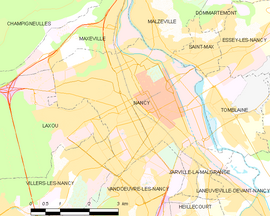 Mapa obce Nancy