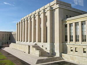 Een van de hoofdkantoren van de Verenigde Naties in Genève