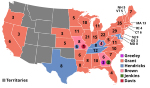 Electoral map, 1872 election