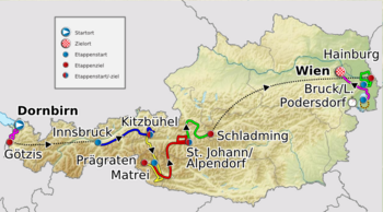 Route of the 2011 Tour of Austria