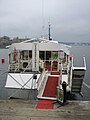 Bateau-restaurant caractéristique dans le port d'Oslo.