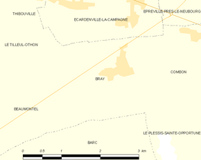 Poziția localității Bray