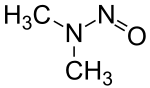 Strukturformel von Dimethylnitrosamin