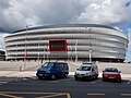 Die Fassade des Stadions im September 2017