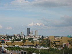 View of central Boca del Rio to the southwest, taken from the "Puente de Amistad" (Friendship Bridge)