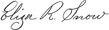 Signature of Eliza R. Snow