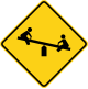 U.S. playground ahead sign.