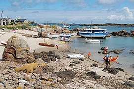 La plage sur la côte est de la Grande Île.