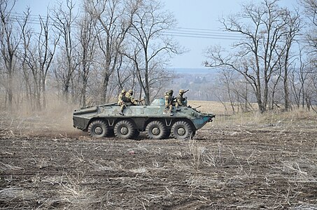 BTR-70 en service dans l'unité.