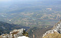 Blick von einem Vercors-Gipfel in das Isèretal (Chantesse oben in der Mitte)