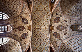 Plafond du palais Ali Qapou. Photo Septembre 2019.