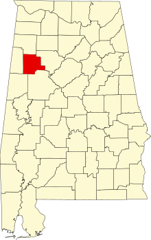 Map of Alabama highlighting Fayette County.svg