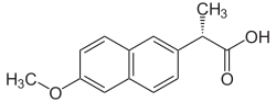 Strukturformel von Naproxen