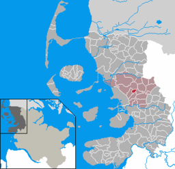 Läget för kommunen Sönnebüll i Kreis Nordfriesland