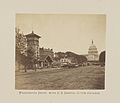 The Washington Depot with the U.S. Capitol in the distance in 1872