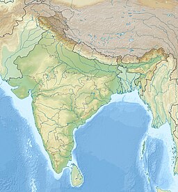 Location of the lake within Jammu and Kashmir