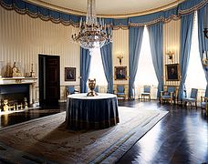 Blue Drawing Room en la Casa Blanca, Washington.