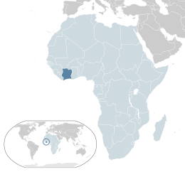 Mapa de Ivory Coast