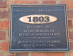 Ohio's Oldest Brick Building North Plaque.jpg